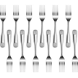 New Star Foodservice 58284 Shell Pattern, 18/0 Stainless Steel, Dinner Fork, 7.7